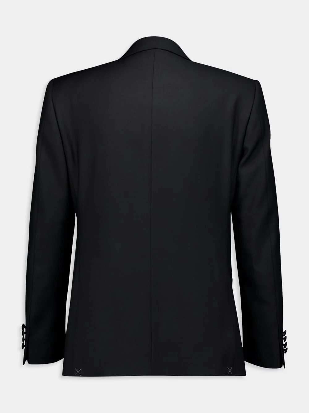 Single-Breasted Virgin-Wool Black Suit - Image 3