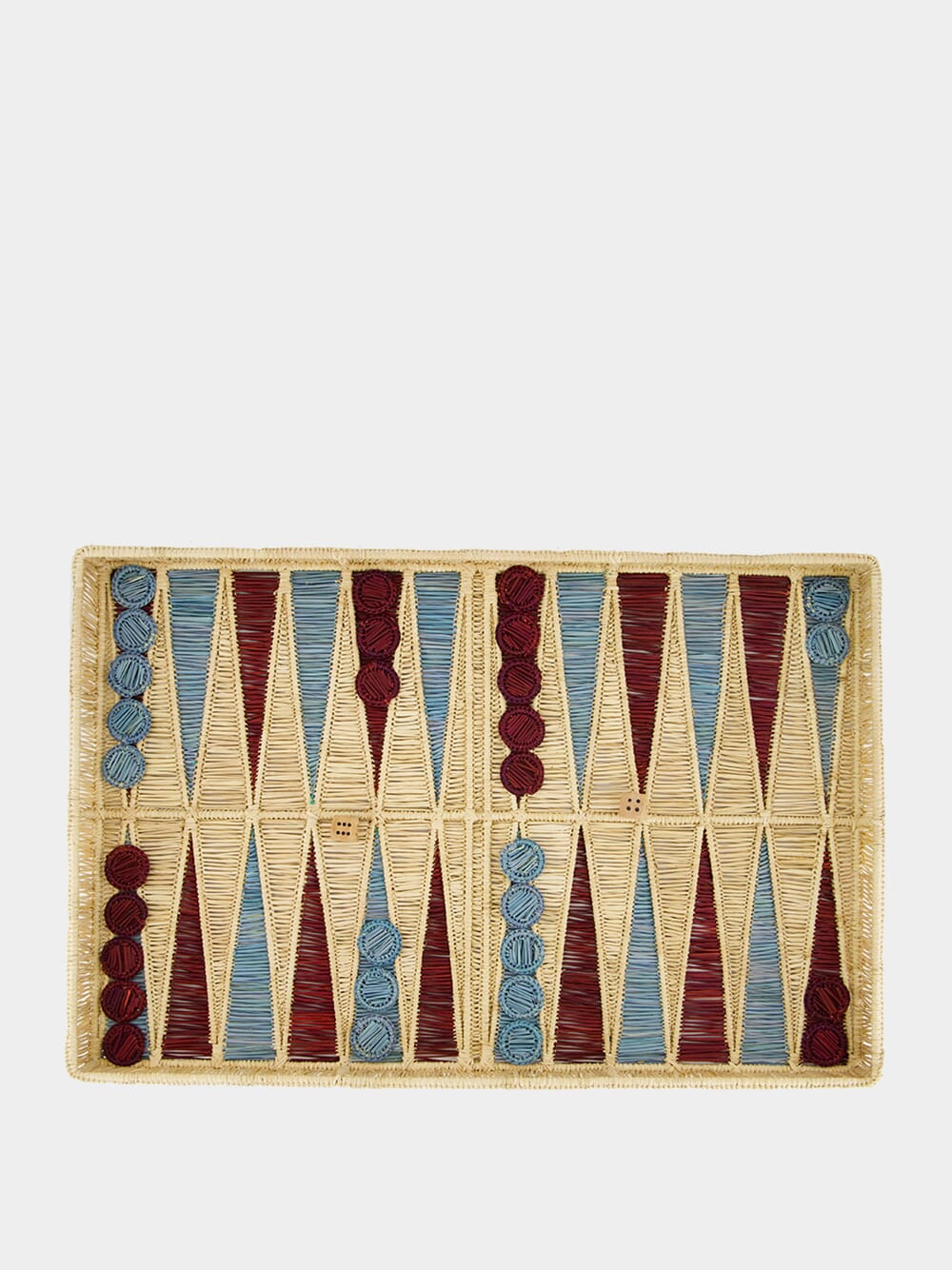 Burgundy and Light Blue Backgammon Board Game