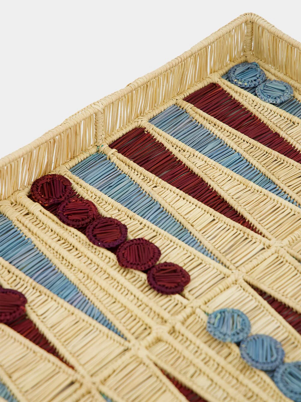 Burgundy and Light Blue Backgammon Board Game - Image 3