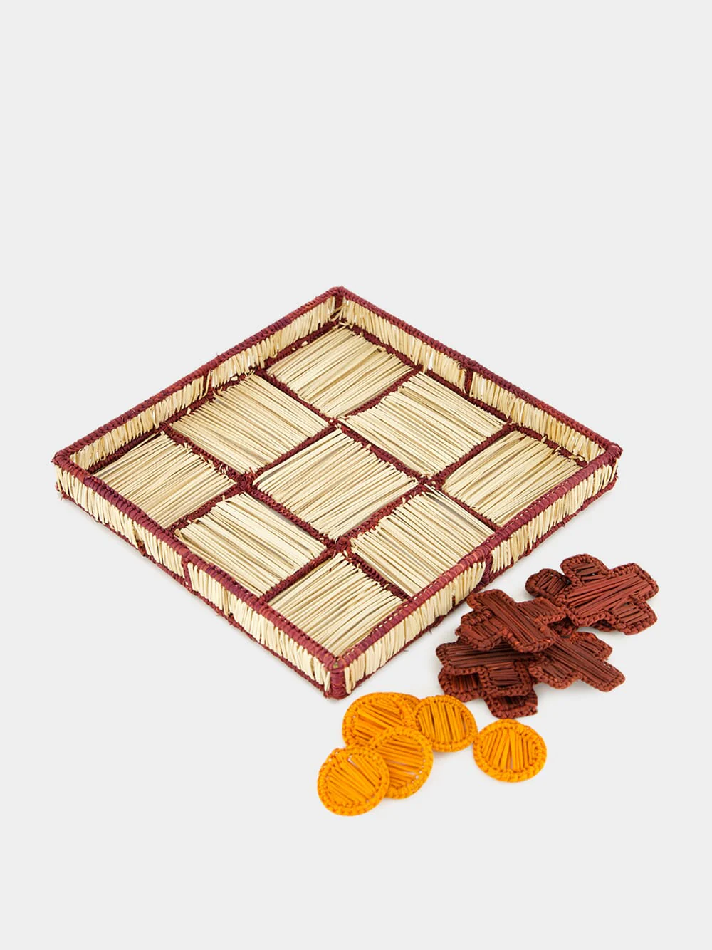 Burgundy Tic Tac Toe Board Game - Image 2