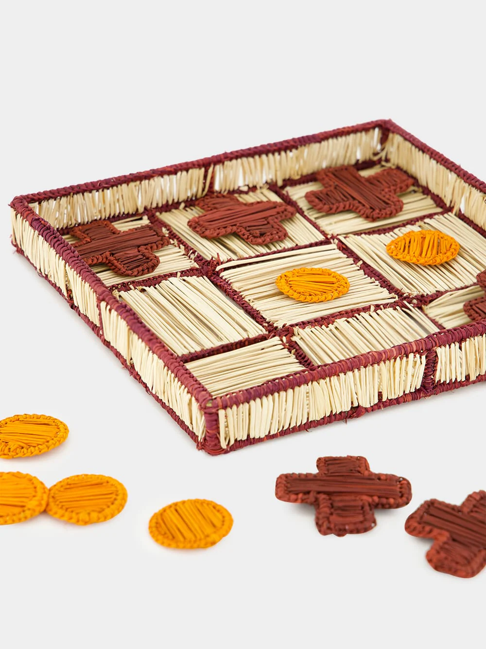 Burgundy Tic Tac Toe Board Game - Image 3