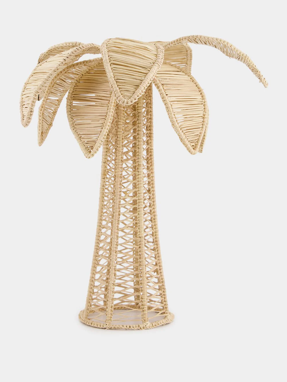 Beige Palm Tree Iraca Large Candle Holder