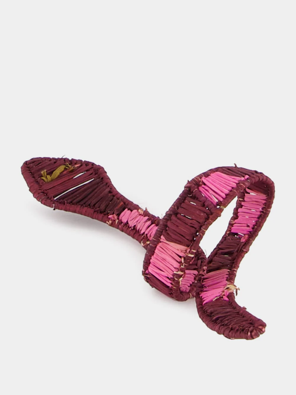 Burgundy Snake Iraca Napkin Ring - Image 2