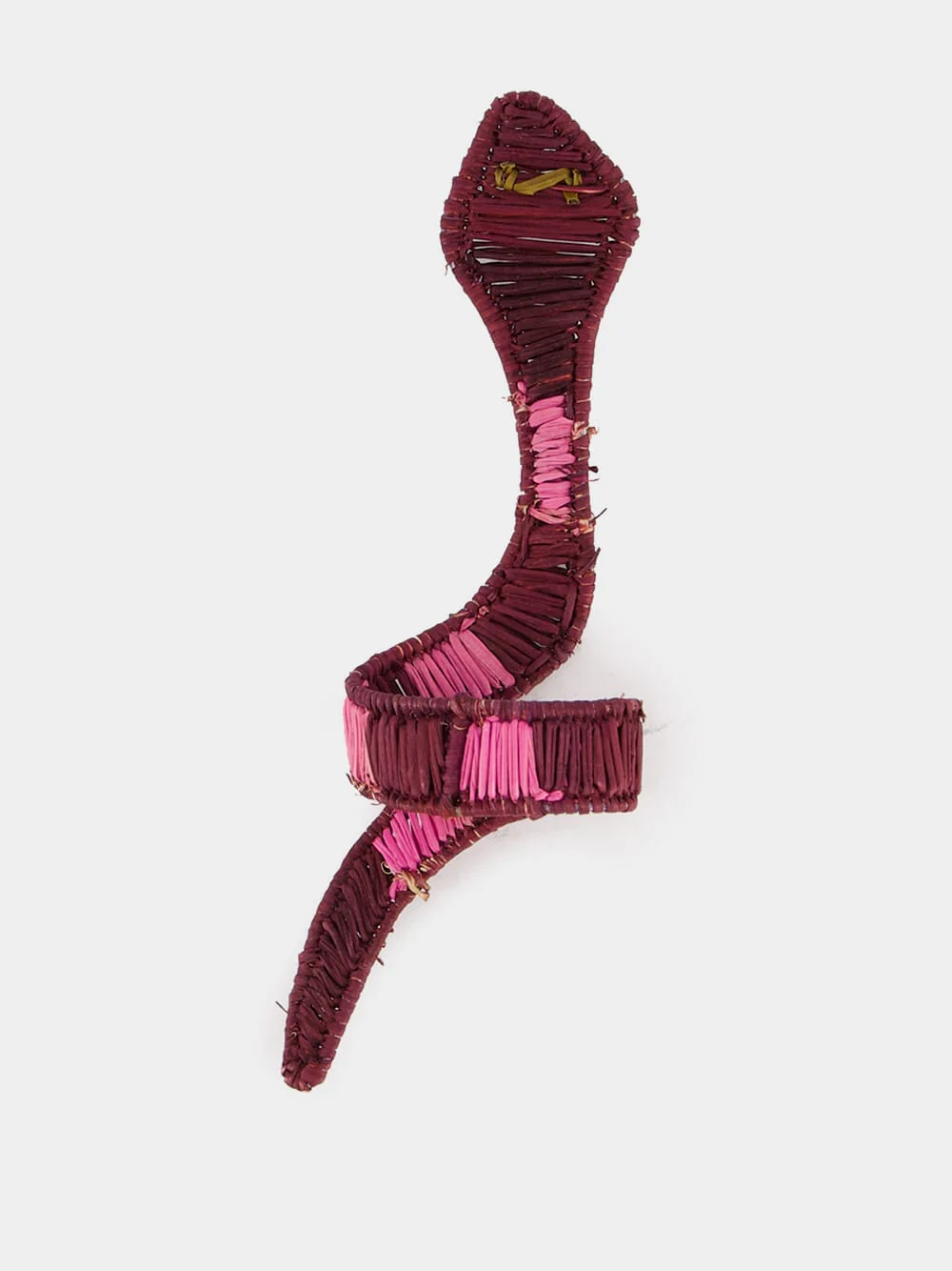 Burgundy Snake Iraca Napkin Ring - Image 4