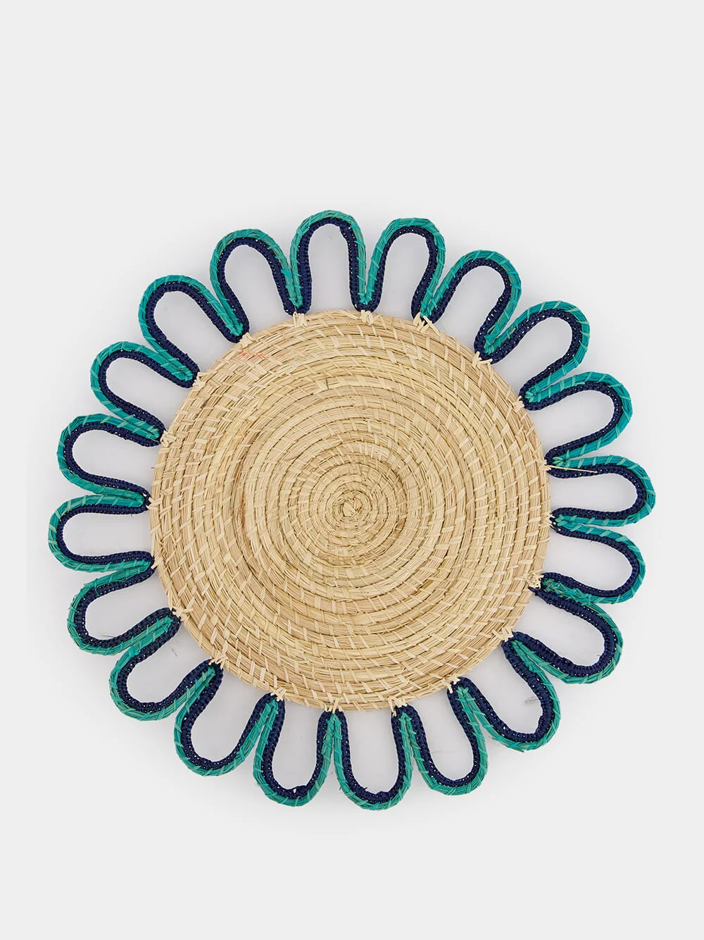 Navy and Aquamarine Magnolia Placemat