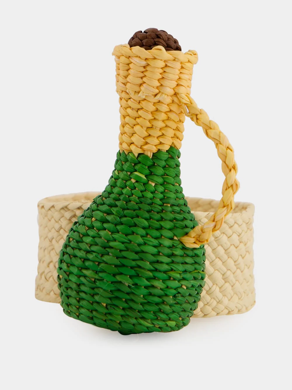 Dark Green Toquilla Palm Olive Oil Napkin Ring