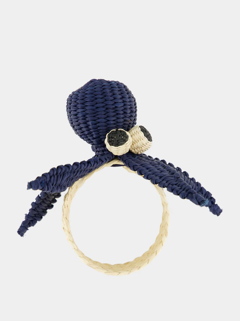 Navy Octopus Napkin Ring