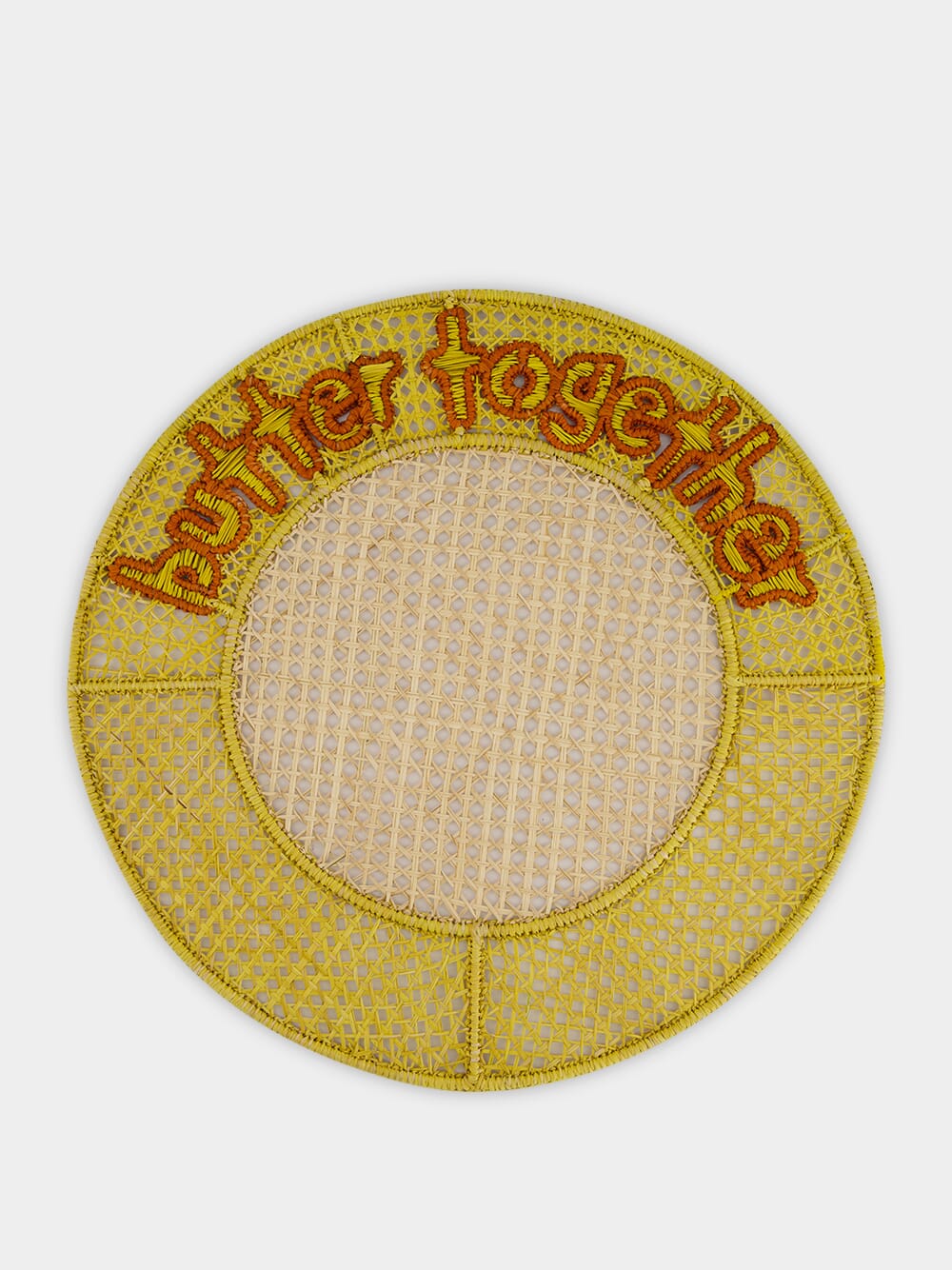 Yellow Iraca Palm Butter Together Placemat