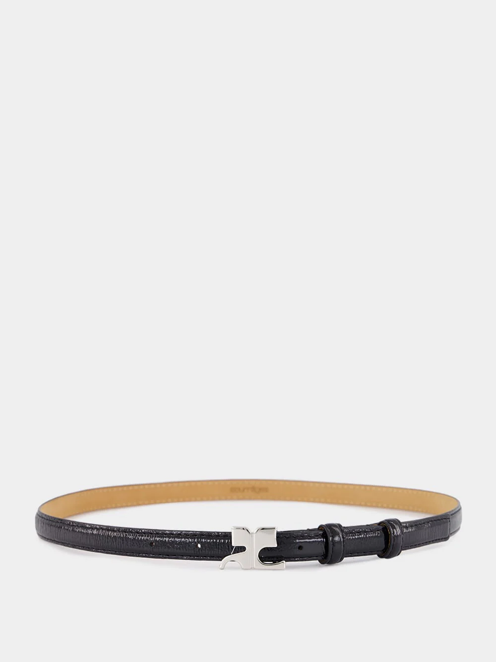 Black AC Naplack Leather Belt