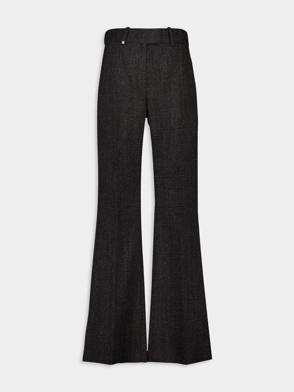 Black and Heritage White Tailored Caviar Wool Baggy Trousers