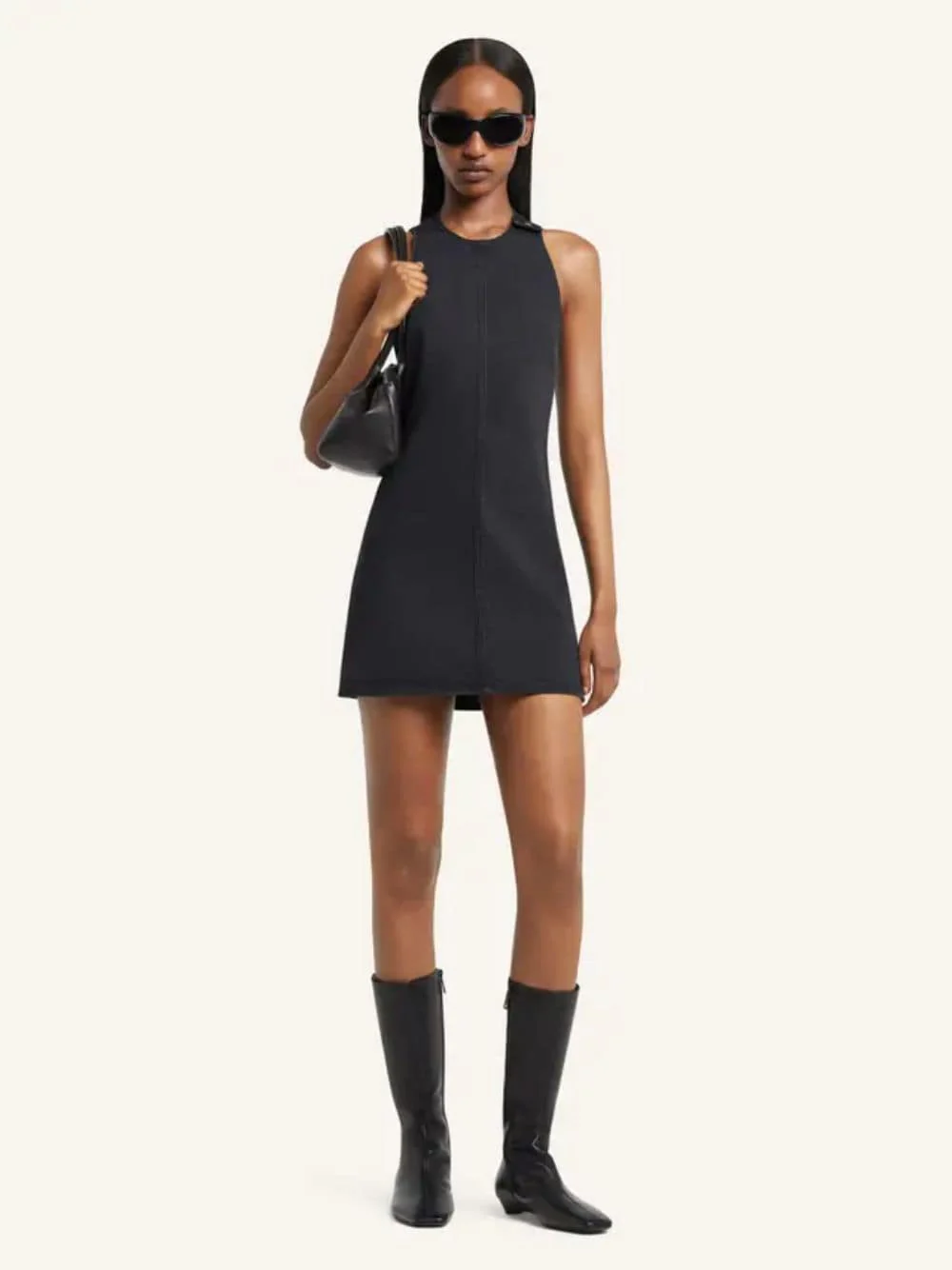 Black Heritage Sleeveless Denim Dress