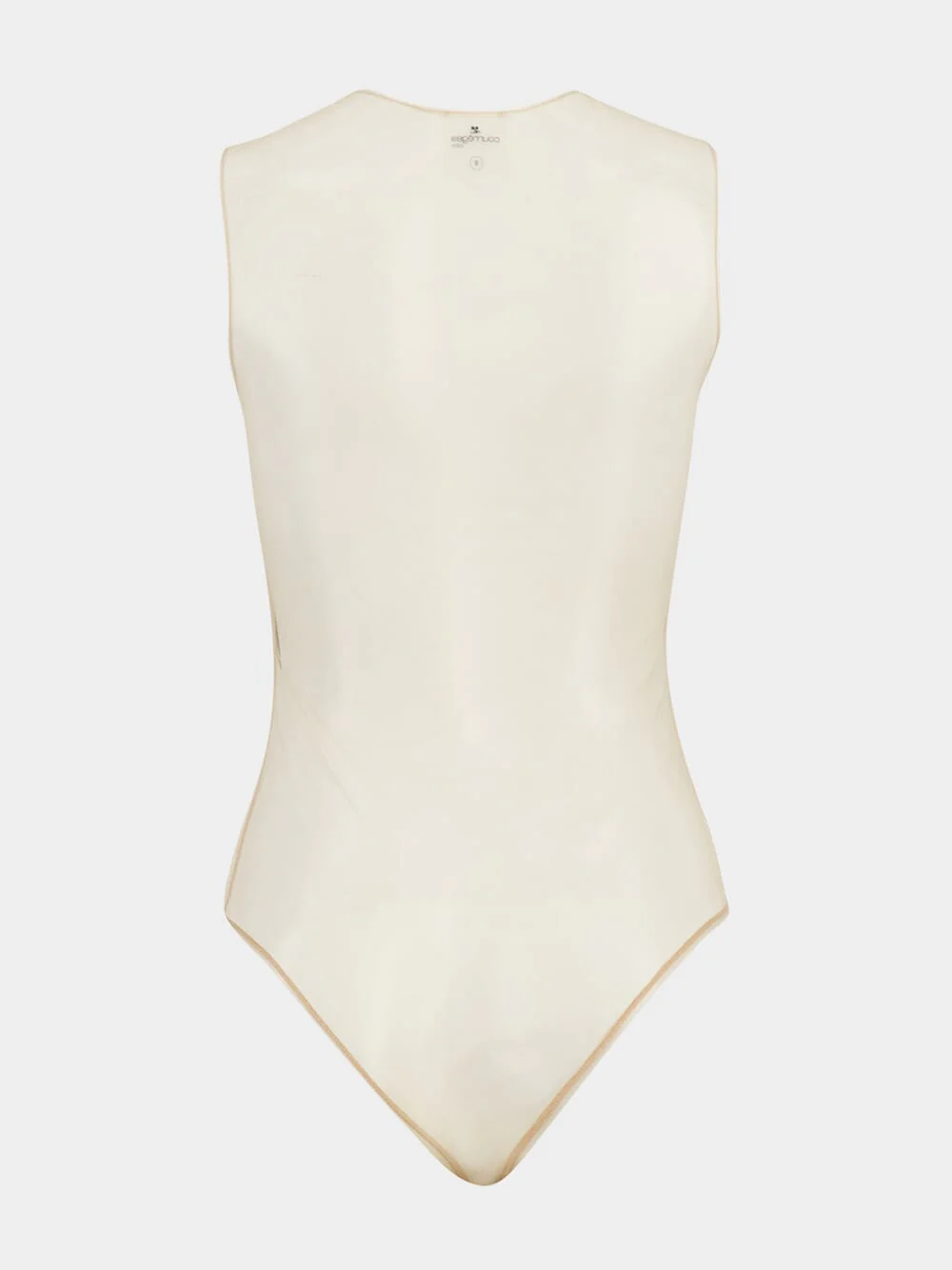 Black Illusion Circle Satin Bodysuit - Image 3