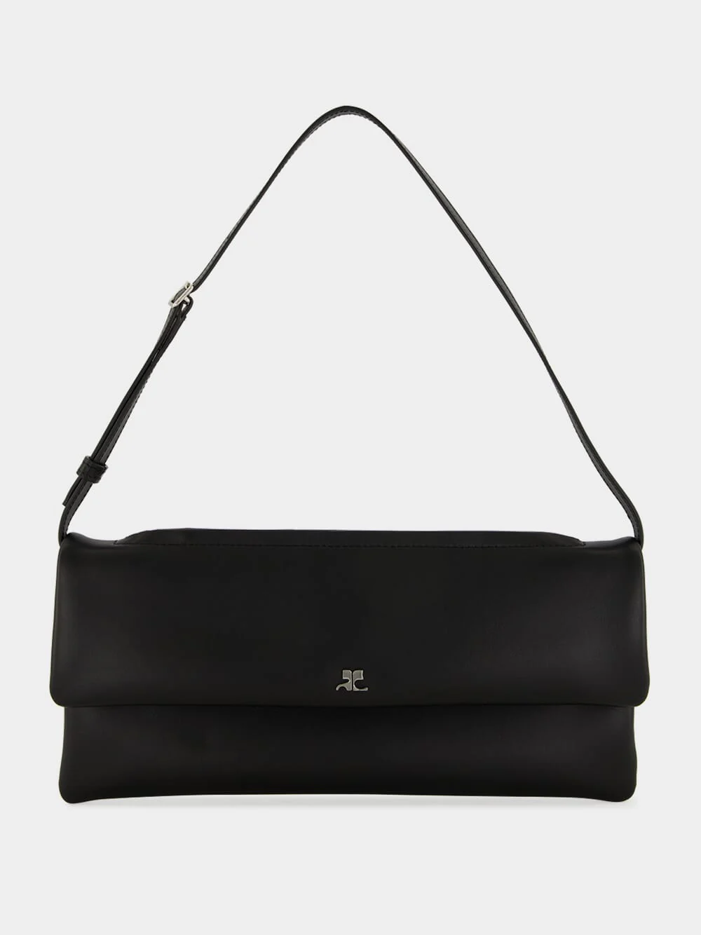 Black Leather Cuff Clutch