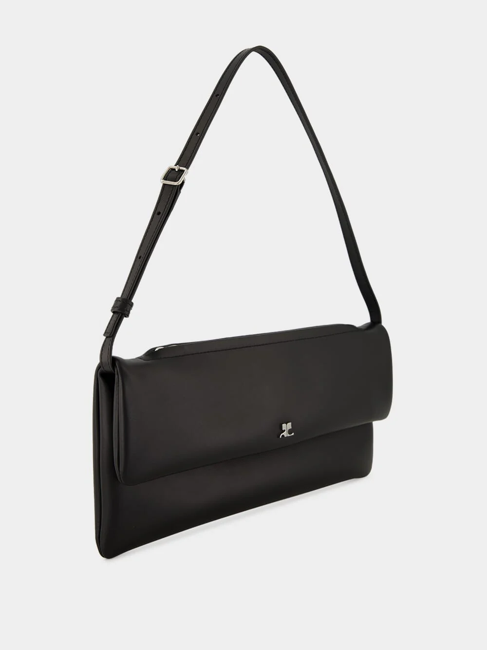 Black Leather Cuff Clutch - Image 3