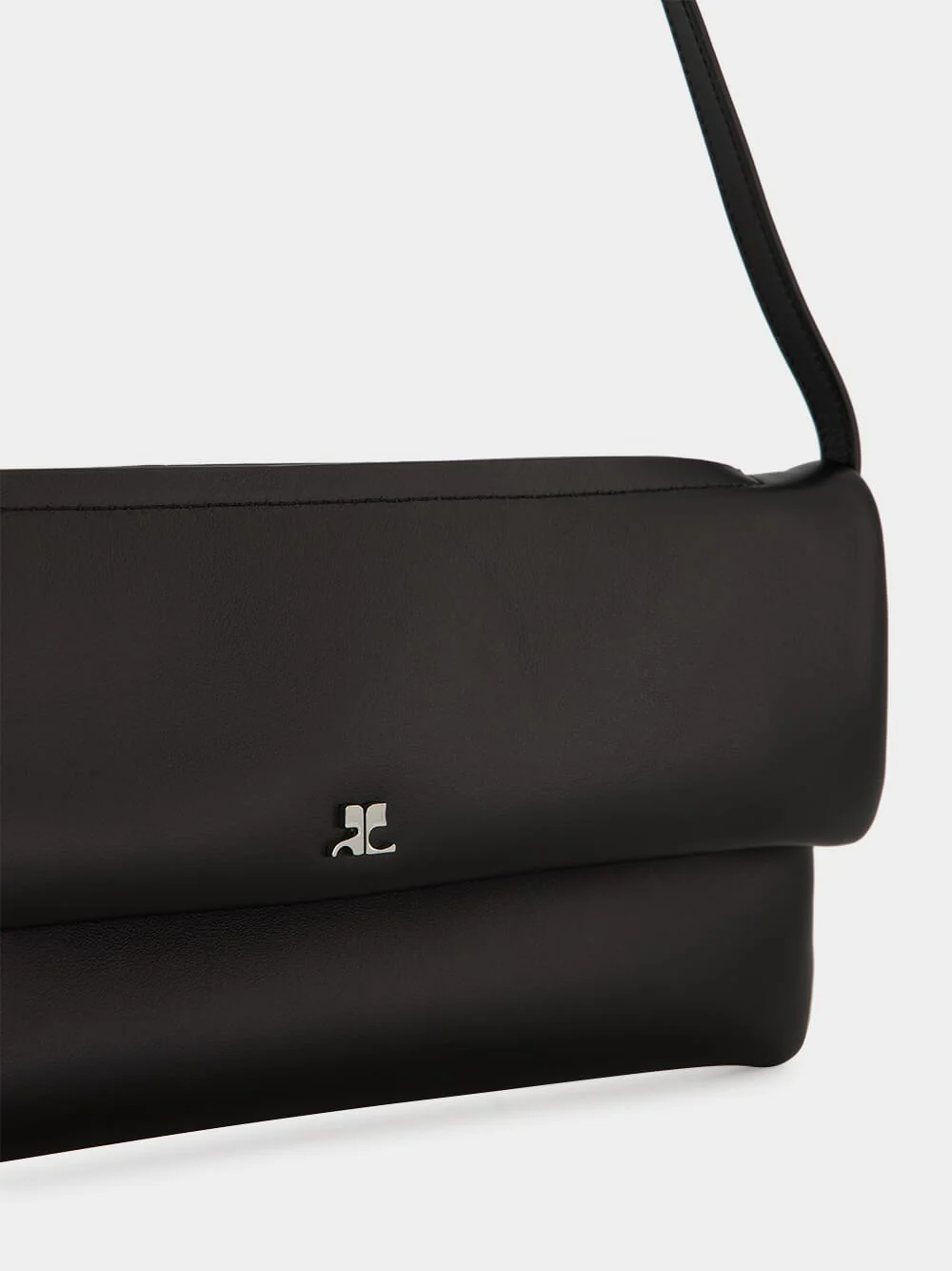 Black Leather Cuff Clutch - Image 8