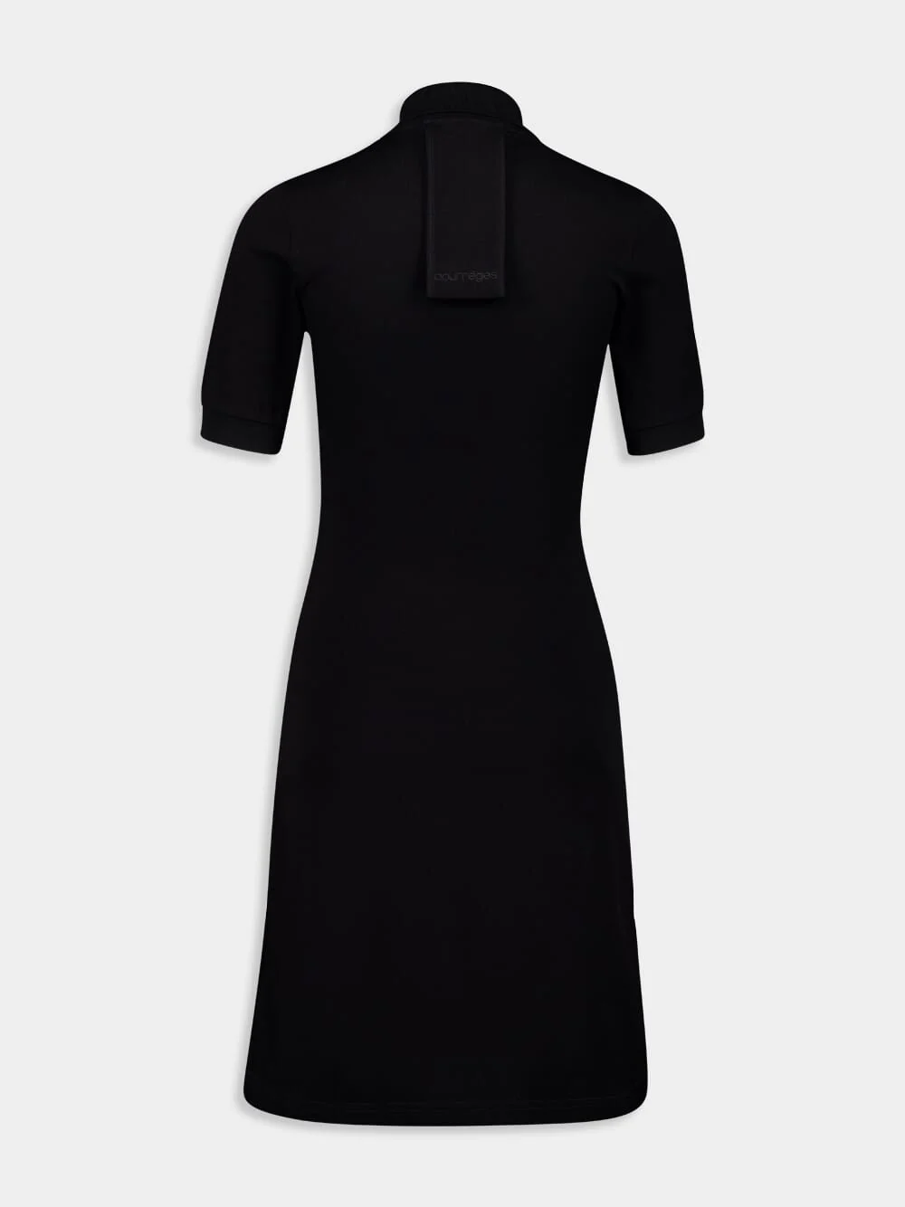 Black Mini Piqué Polo Dress - Image 3