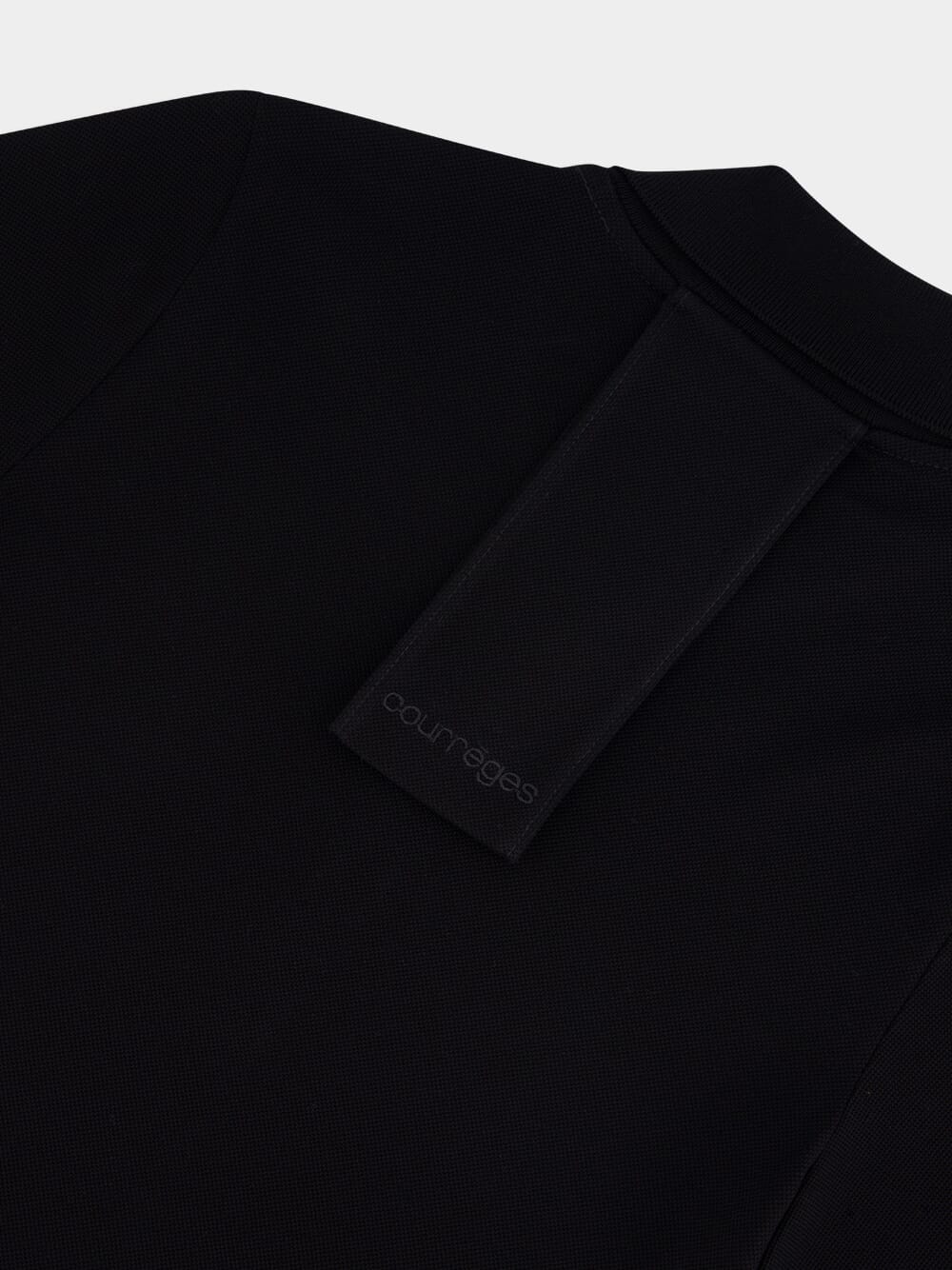 Black Mini Piqué Polo Dress - Image 6
