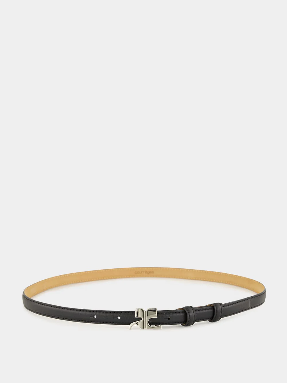 Black Naplack Leather Belt