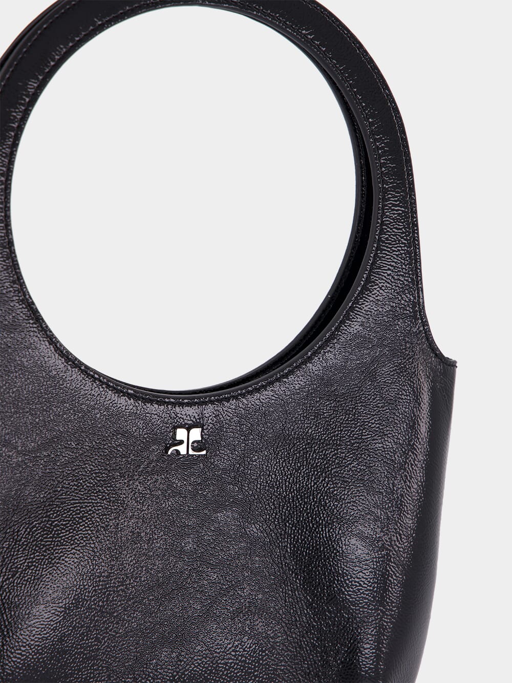 Black Naplack Leather Holy Bag - Image 8
