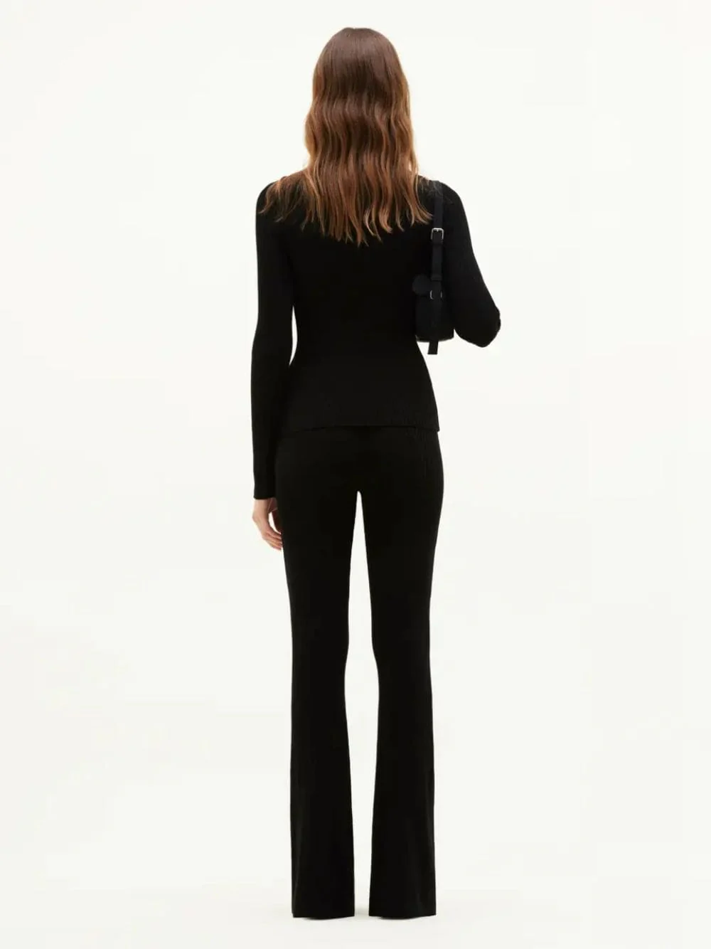 Black ReEdition Rib Knit Mockneck Sweater - Image 3