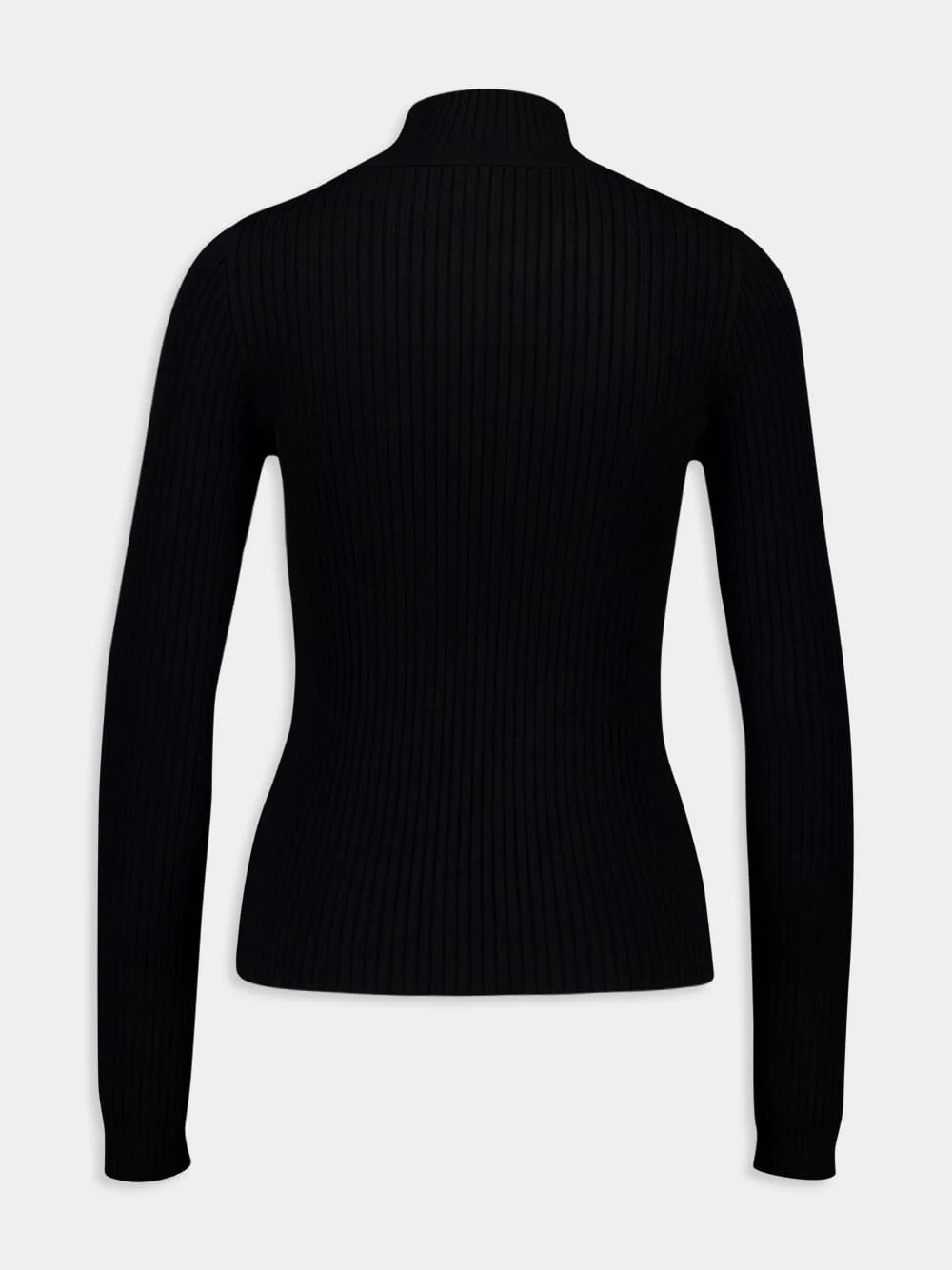 Black ReEdition Rib Knit Mockneck Sweater - Image 4