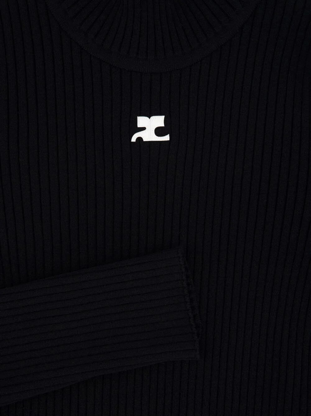 Black ReEdition Rib Knit Mockneck Sweater - Image 5