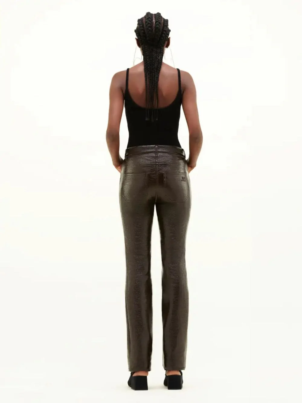 Black Reedition Rib Knit Tank Top - Image 3