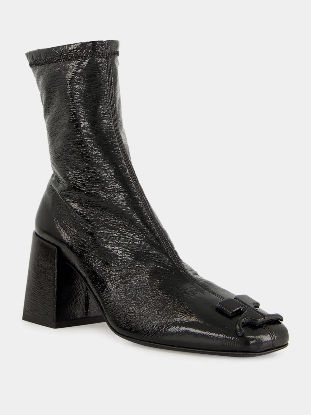 Black Reedition Vinyl Ankle Boots - Image 2