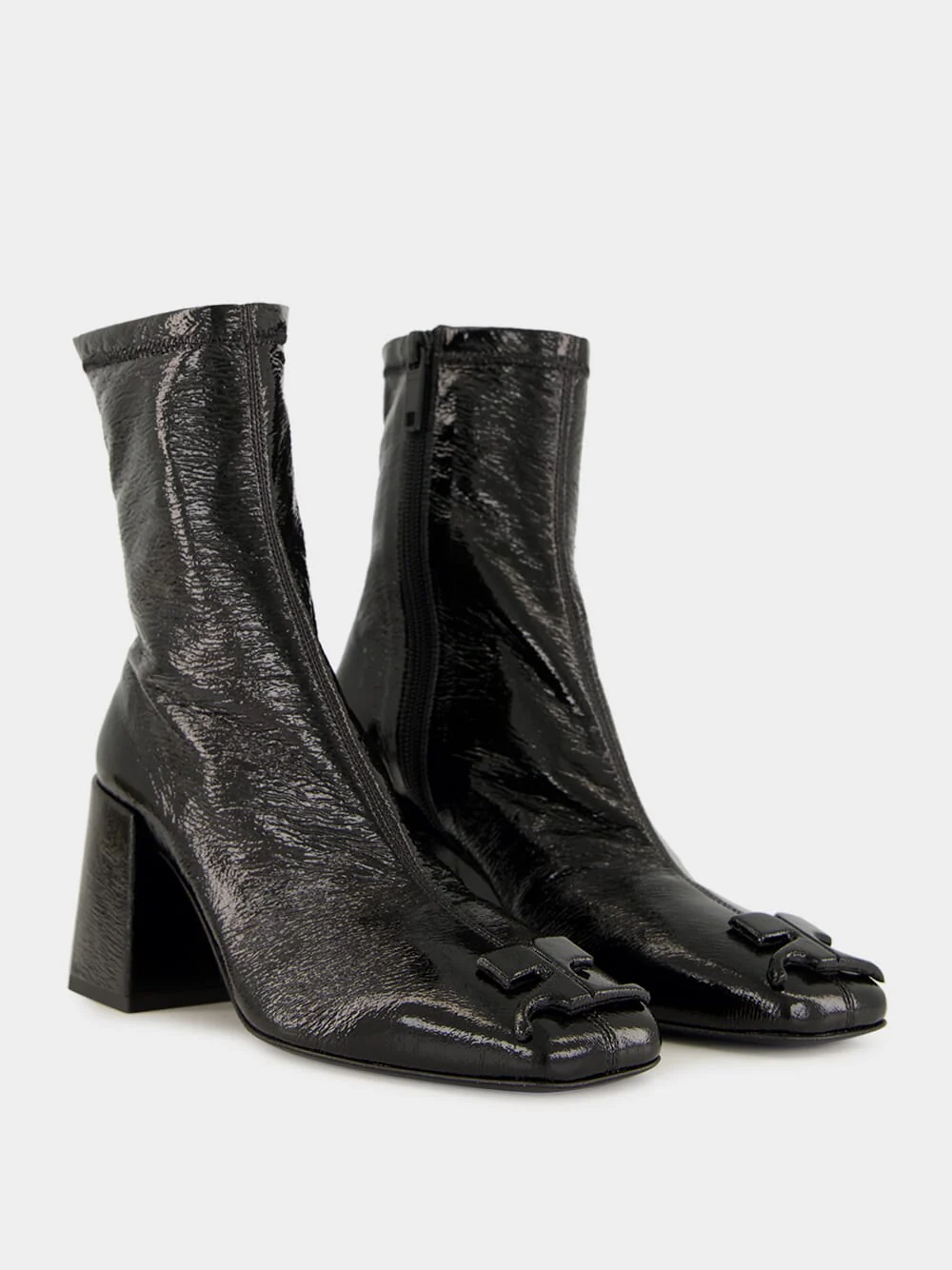 Black Reedition Vinyl Ankle Boots - Image 3