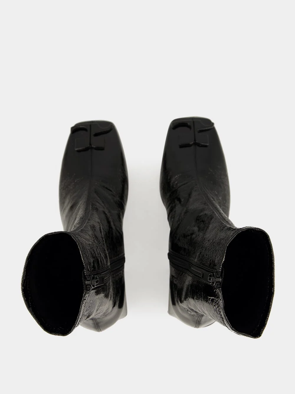 Black Reedition Vinyl Ankle Boots - Image 4