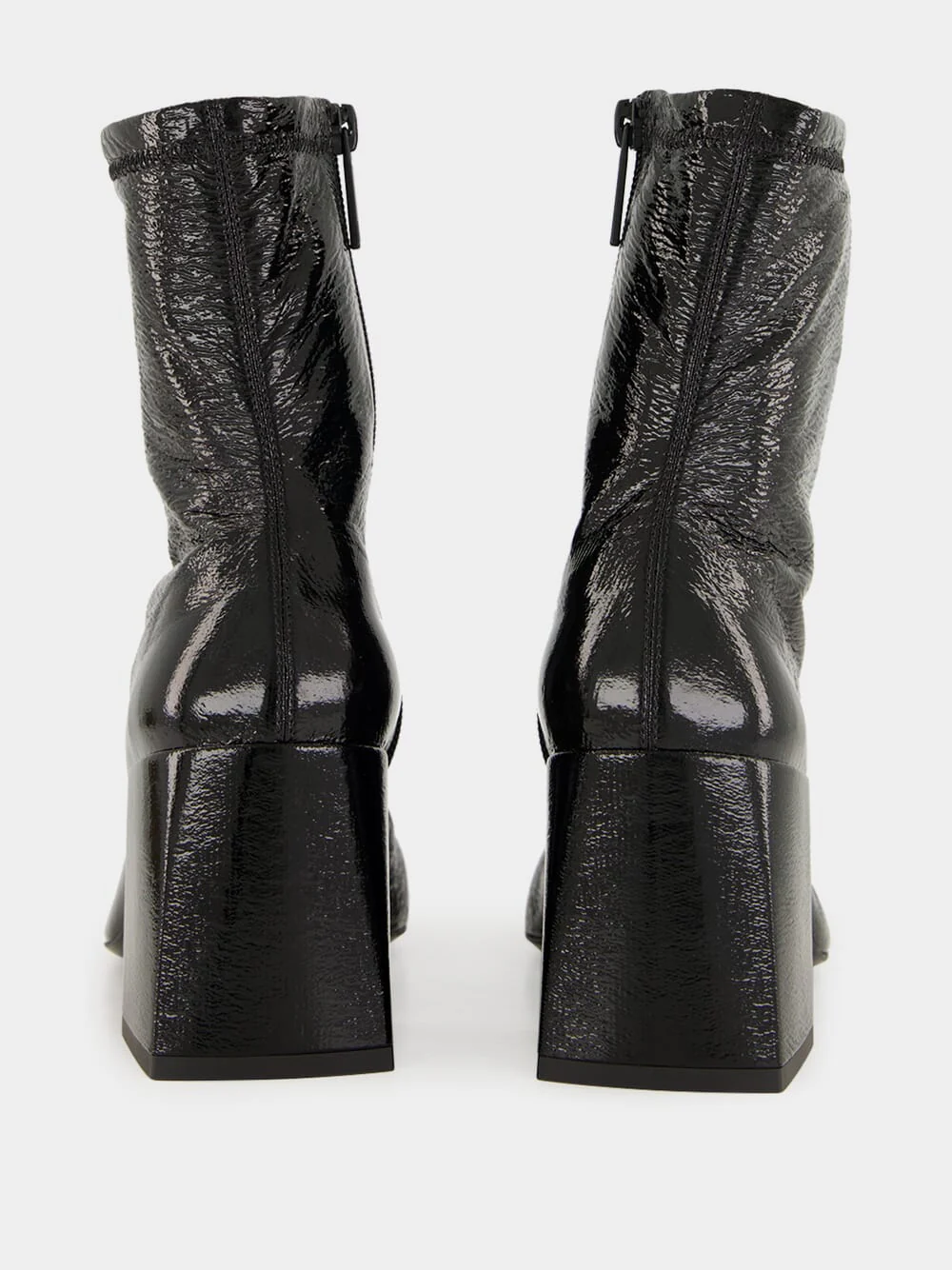 Black Reedition Vinyl Ankle Boots - Image 5