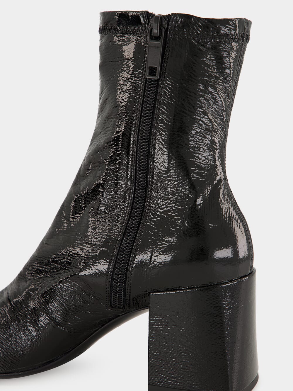 Black Reedition Vinyl Ankle Boots - Image 7