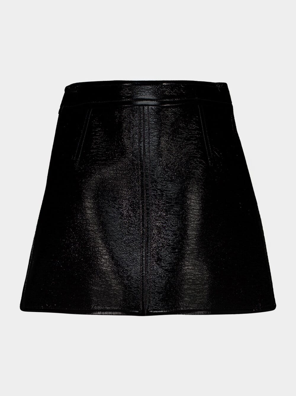 Black Reedition Vinyl Mini Skirt - Image 3
