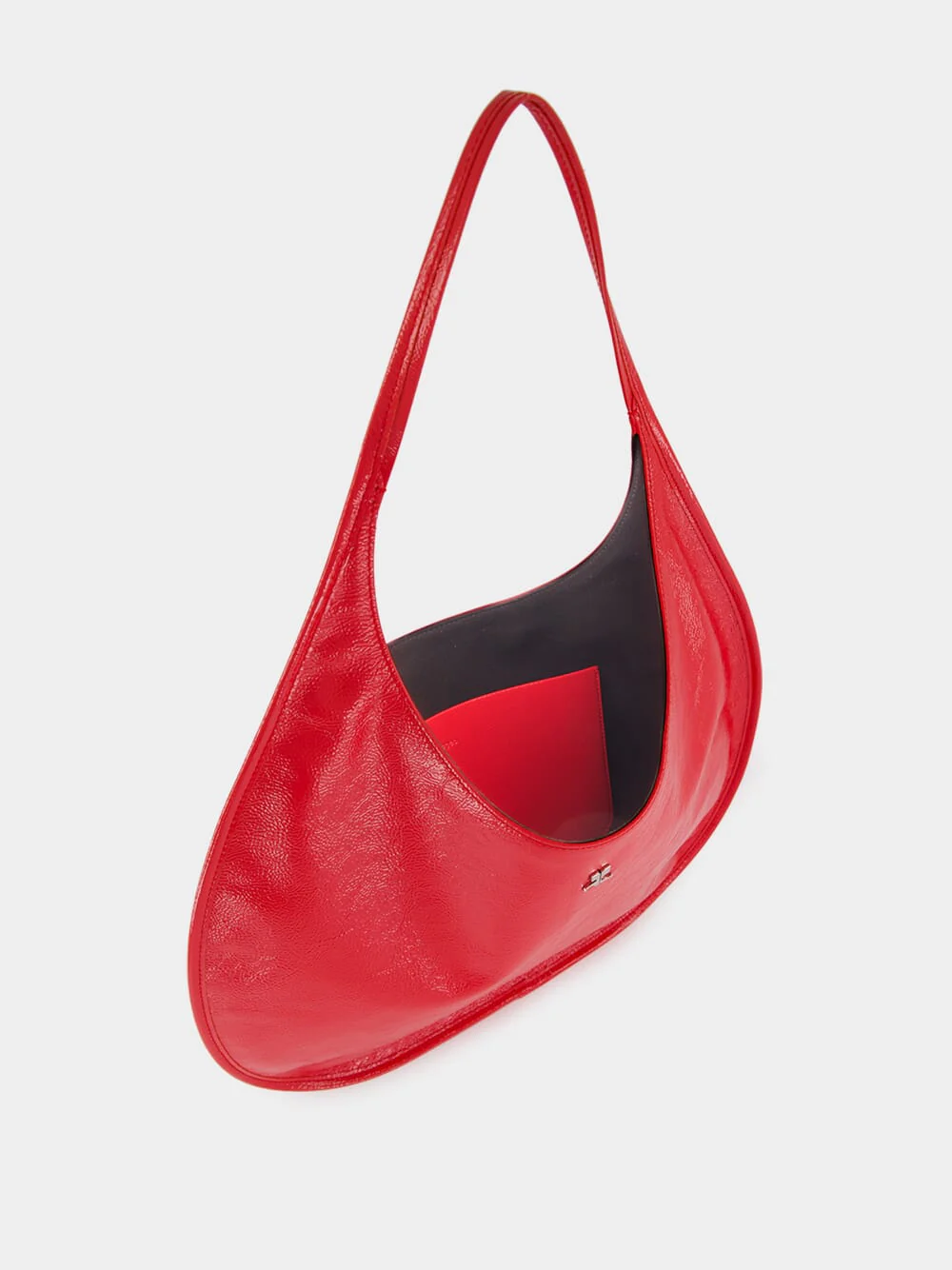 Bright Red Holy Naplack Leather Shoulder Bag - Image 5