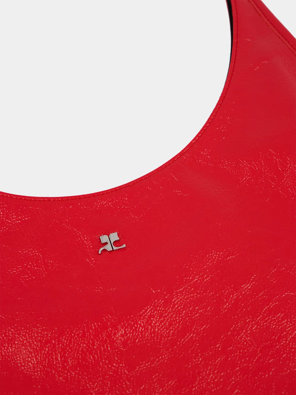 Bright Red Holy Naplack Leather Shoulder Bag - Image 6