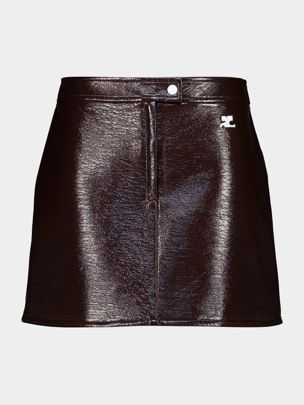 Chocolate Reedition Vinyl Mini Skirt
