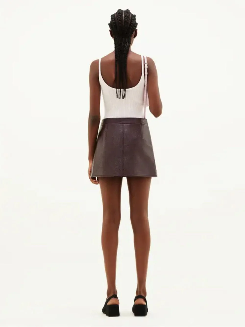 Chocolate Reedition Vinyl Mini Skirt - Image 4