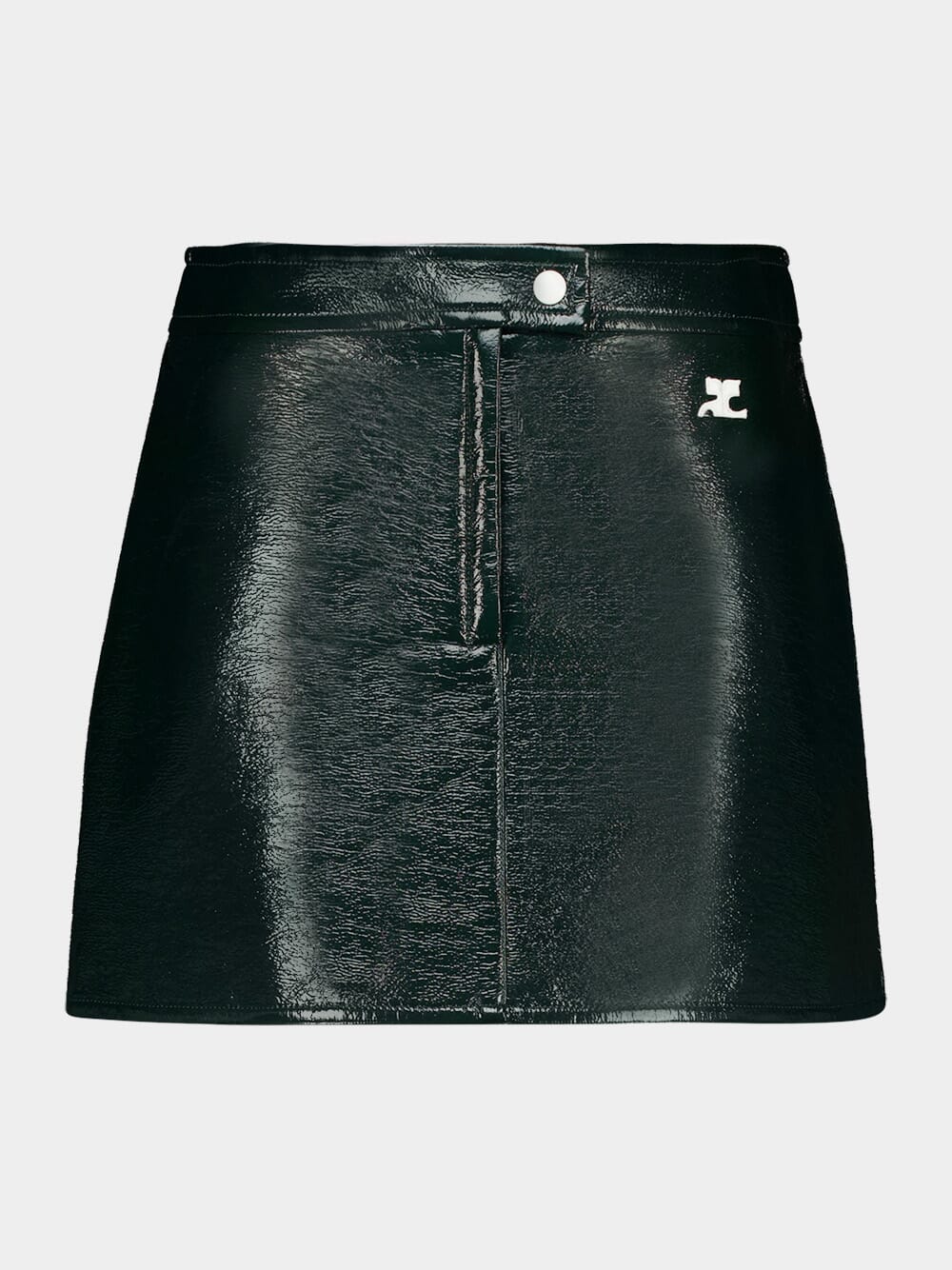 Dark Green Reedition Vinyl Mini Skirt