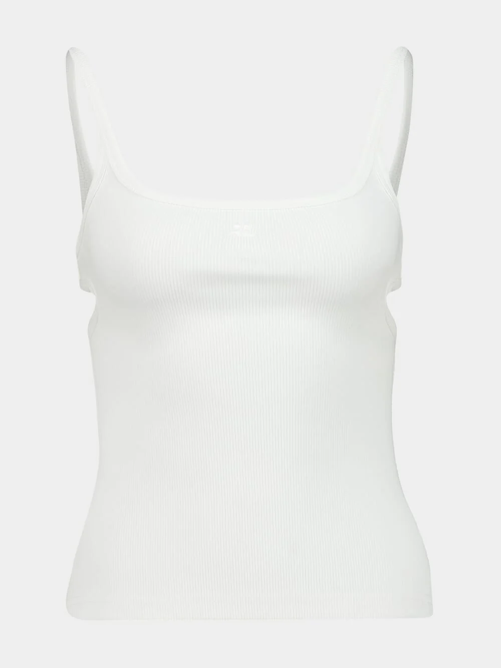 Heritage White 90s Rib Cotton Tank Top
