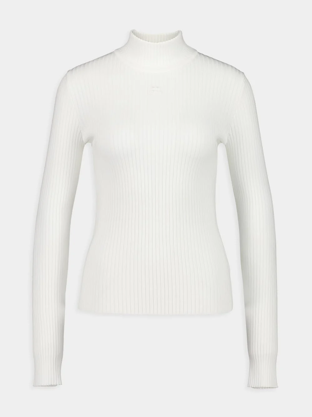 Heritage White ReEdition Rib Knit Mockneck Sweater