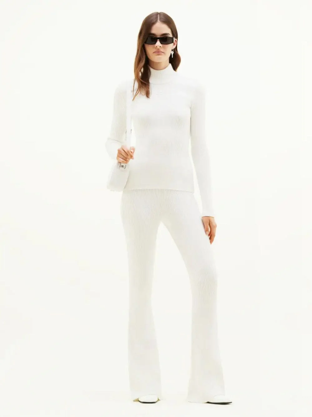 Heritage White ReEdition Rib Knit Mockneck Sweater - Image 2