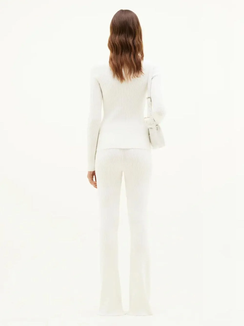 Heritage White ReEdition Rib Knit Mockneck Sweater - Image 4