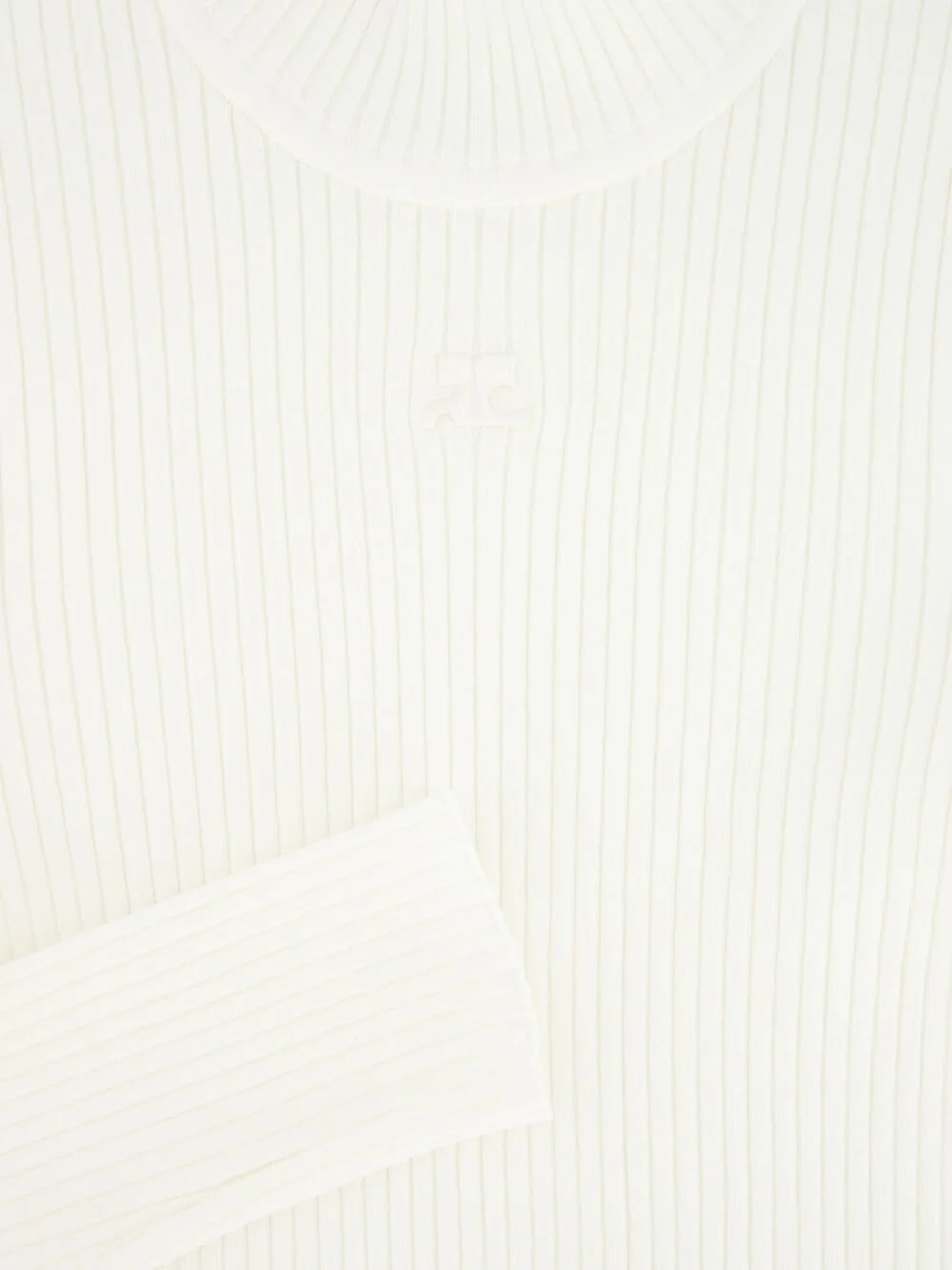 Heritage White ReEdition Rib Knit Mockneck Sweater - Image 5