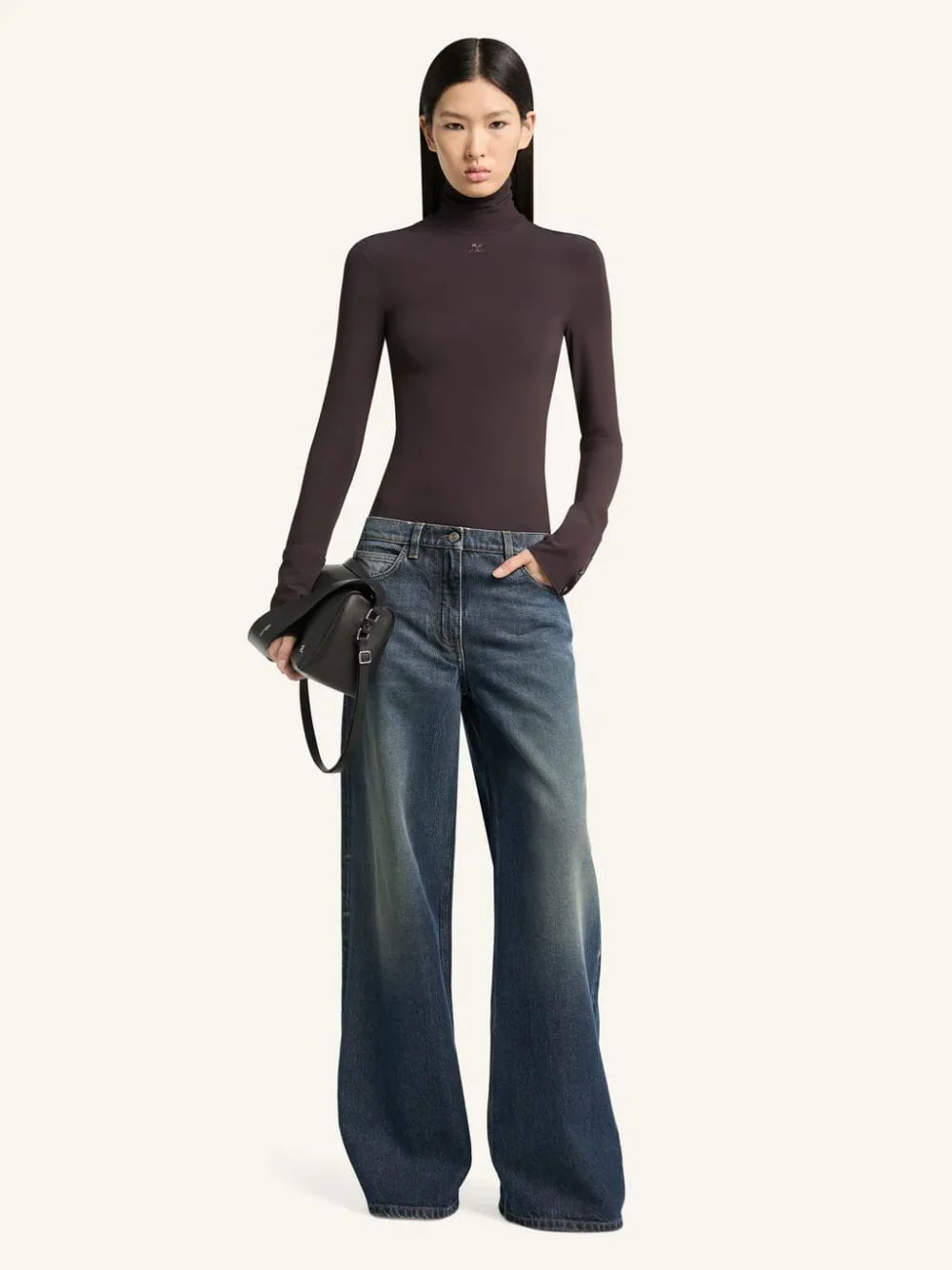 Vintage Medium Blue Baggy Denim Jeans - Image 2