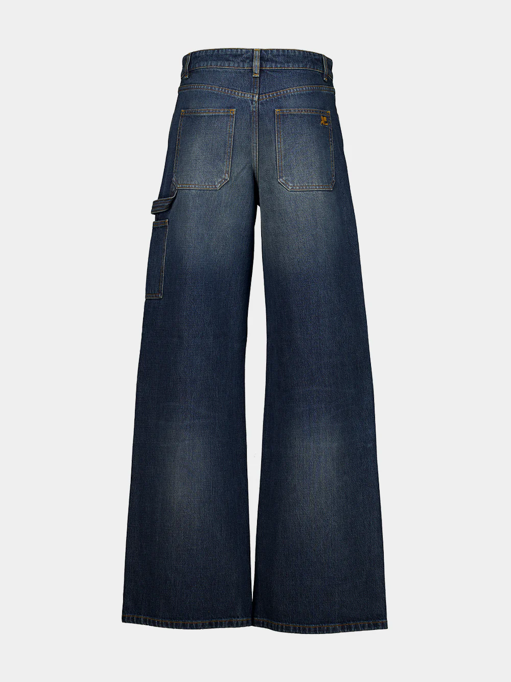 Vintage Medium Blue Baggy Denim Jeans - Image 3