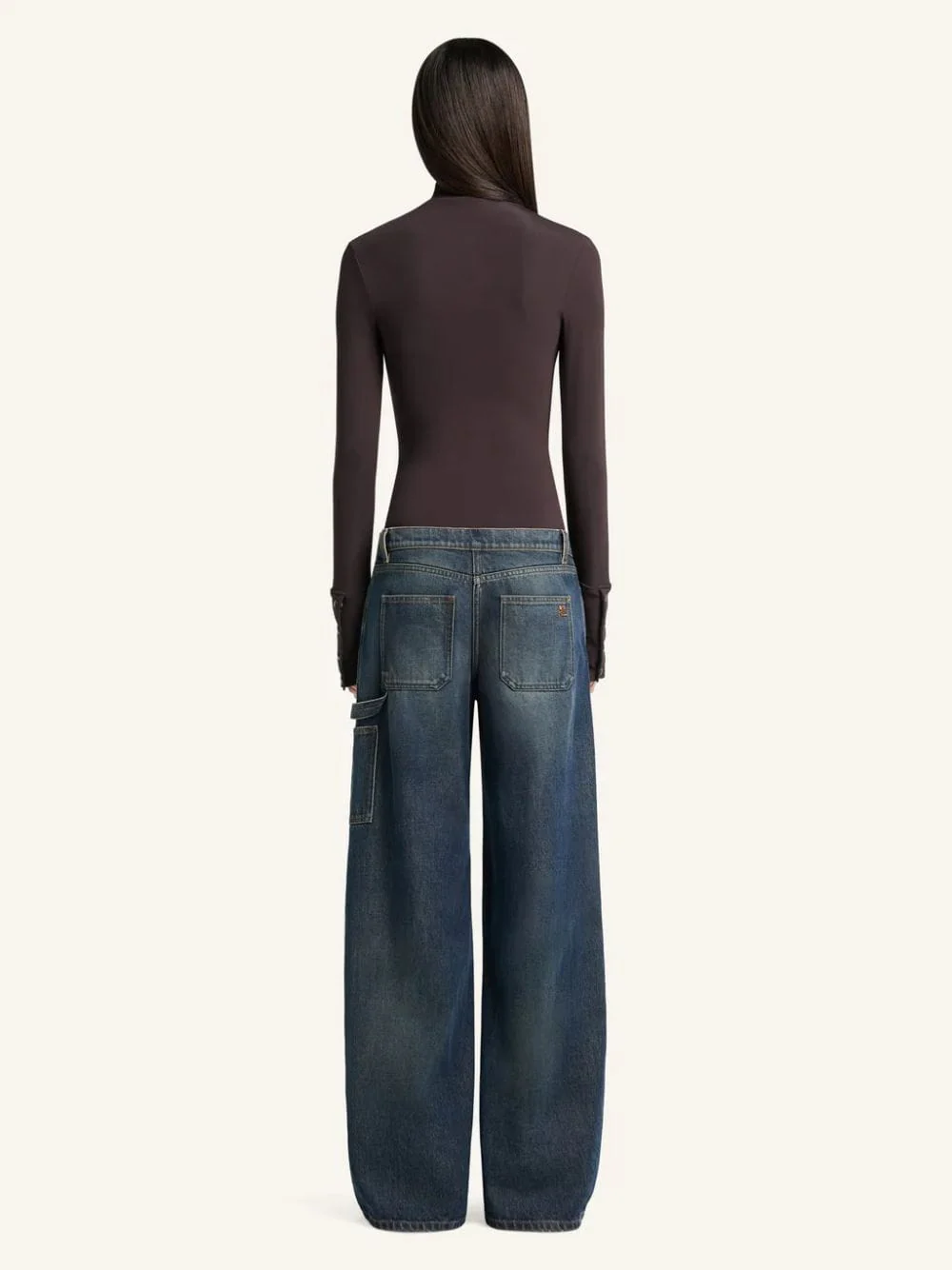 Vintage Medium Blue Baggy Denim Jeans - Image 4