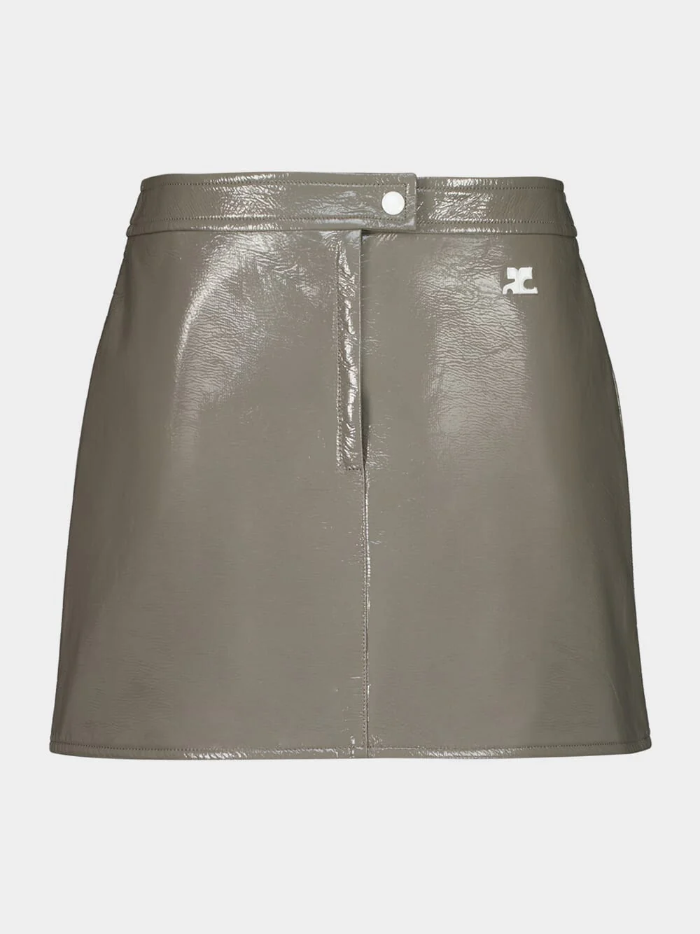 Light Mocha Reedition Vinyl Mini Skirt