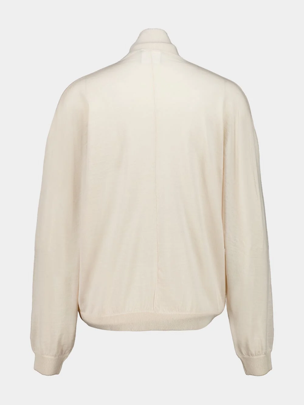 Light Sand Merino Wool Mockneck Sweater - Image 3
