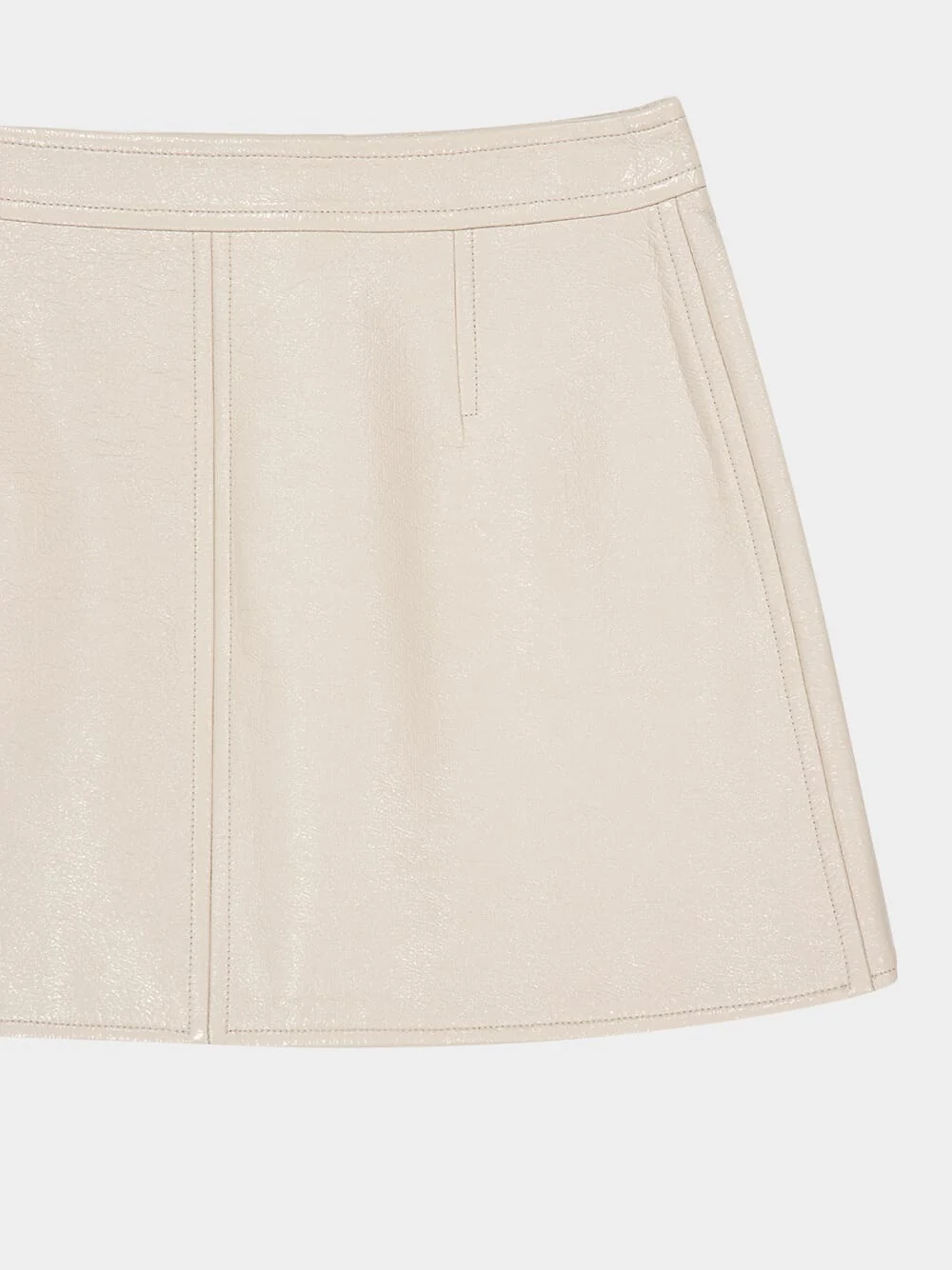 Mastic Grey Reedition Vinyl Mini Skirt - Image 6