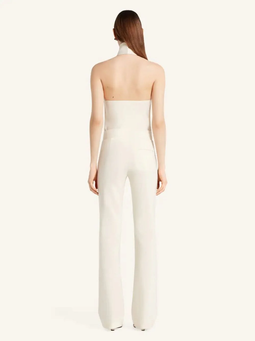 Natural Beige Ellipse Mockneck Sleeveless Top - Image 4
